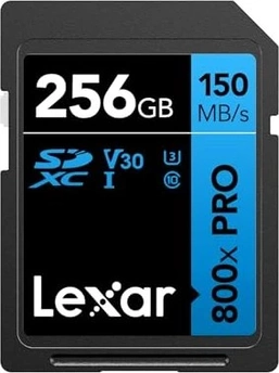 Lexar BLUE Series 800x PRO R150/W45 SDXC 256GB, UHS-I U3, Class 10