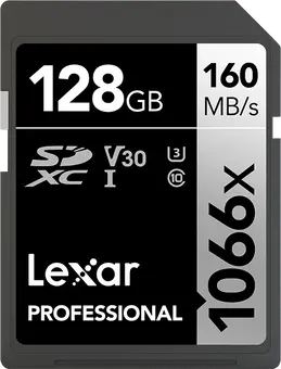 Lexar Professional 1066x Silver Series R160/W120 SDXC 128GB, UHS-I U3, Class 10