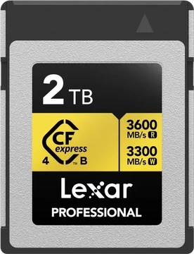 Lexar Professional GOLD R3600/W3300 CFexpress 4.0 Type B 2TB