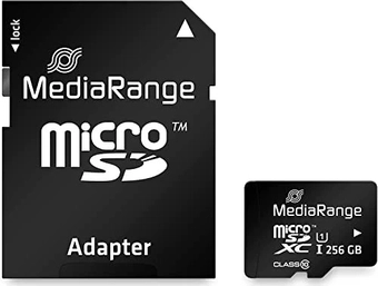 MediaRange R80 microSDXC 256GB Kit, UHS-I U1, Class 10