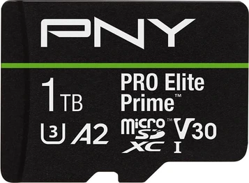 PNY Pro Elite Prime R200/W150 microSDXC 1TB Kit, UHS-I U3, A2, Class 10