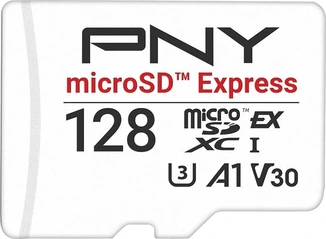 PNY microSD Express R890/W550 microSDXC Express 128GB, UHS-I U3, A1, Class 10, SD Express EX I