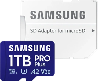 Samsung PRO Plus R180/W130 microSDXC 1TB Kit, UHS-I U3, A2, Class 10