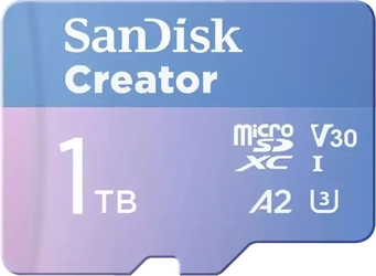SanDisk Creator R190/W130 microSDXC 1TB Kit, UHS-I U3, A2, Class 10