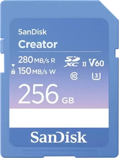 SanDisk Creator R280/W150 SDXC 256GB, UHS-II U3, Class 10