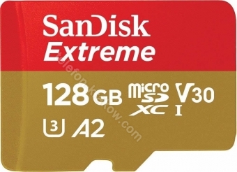 SanDisk Extreme R160/W90 microSDXC 128GB Kit, UHS-I U3, A2, Class 10