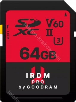 goodram IRDM S6B0 R265/W120 SDXC 64GB, UHS-II U3, Class 10