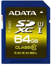 ADATA Premier Pro R95/W45 SDXC 64GB, UHS-I U1, Class 10