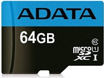 ADATA Premier R85/W25 microSDXC 64GB Kit, UHS-I U1, Class 10