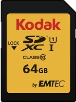 Kodak 650X R95/W90 SDXC 64GB, UHS-I U3, Class 10