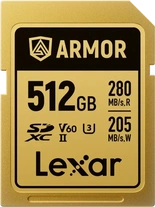 Lexar Armor Gold R280/W205 SDXC 512GB, UHS-II U3, Class 10
