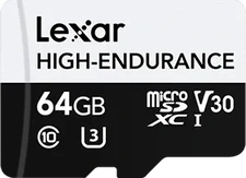 Lexar High-Endurance R100/W35 microSDXC 64GB, UHS-I U3, Class 10