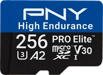 PNY Pro Elite High Endurance R100/W90 microSDXC 256GB Kit, UHS-I U3, A2, Class 10