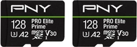 PNY Pro Elite Prime R200/W150 microSDXC 128GB Kit, 2er-Pack, UHS-I U3, A2, Class 10
