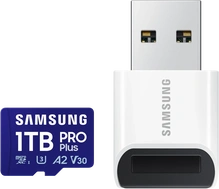 Samsung PRO Plus R180/W130 microSDXC 1TB USB-Kit, UHS-I U3, A2, Class 10