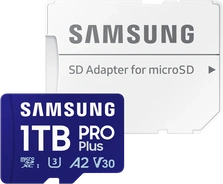Samsung PRO Plus R180/W130 microSDXC 1TB Kit, UHS-I U3, A2, Class 10