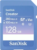 SanDisk Creator R280/W100 SDXC 128GB, UHS-II U3, Class 10