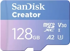 SanDisk Creator R190/W90 microSDXC 128GB Kit, UHS-I U3, A2, Class 10