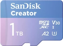 SanDisk Creator R190/W130 microSDXC 1TB Kit, UHS-I U3, A2, Class 10