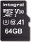 Integral Premium High Speed R100/W70 microSDXC 64GB Kit, UHS-I U3, A1, Class 10