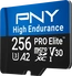 PNY Pro Elite High Endurance R100/W90 microSDXC 256GB Kit, UHS-I U3, A2, Class 10
