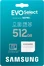 Samsung EVO Select R160 microSDXC 512GB Kit, UHS-I U3, A2, Class 10