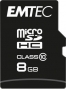 Emtec Classic R20/W12 microSDHC 8GB Kit, Class 10