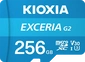 KIOXIA EXCERIA G2 R100/W50 microSDXC 256GB Kit, UHS-I U3, A1, Class 10