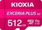 KIOXIA EXCERIA PLUS G2 R100/W90 microSDXC 512GB Kit,...