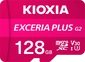 KIOXIA EXCERIA PLUS G2 R100/W65 microSDXC 128GB Kit,...