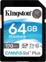 Kingston Canvas Go! Plus R170/W70 SDXC 64GB, UHS-I U3, Class 10