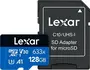 Lexar High-Performance 633x R100/W45 microSDXC 128GB Kit, UHS-I U3, A1, Class 10