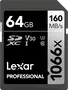 Lexar Professional 1066x Silver Series R160/W70 SDXC 64GB, UHS-I U3, Class 10