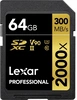 Lexar Professional 2000x R300/W260 SDXC 64GB Kit,...