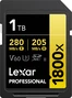 Lexar Professional 1800x Gold Series R280/W205 SDXC...