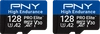 PNY Pro Elite High Endurance R100/W90 microSDXC 128GB Kit, UHS-I U3, A2, Class 10, 2er-Pack