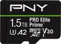 PNY Pro Elite Prime R200/W150 microSDXC 1.5TB Kit, UHS-I U3, A2, Class 10