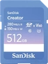SanDisk Creator R280/W150 SDXC 512GB, UHS-II U3, Class 10