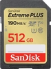 SanDisk Extreme PLUS R190/W130 SDXC 512GB, UHS-I U3,...