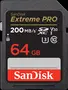 SanDisk Extreme PRO R200/W90 SDXC 64GB, UHS-I U3, Class 10