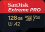 SanDisk Extreme PRO R200/W90 microSDXC 128GB Kit, UHS-I U3, A2, Class 10