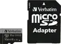 Verbatim Pro U3 R100/W90 microSDXC 256GB Kit, UHS-I U3, A2, Class 10