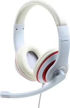 Gembird MHS-03 biały/czerwony